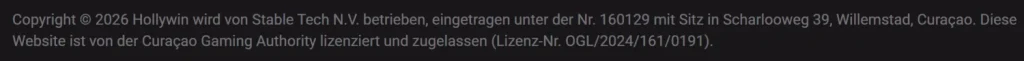 Hollywin Casino Lizenz