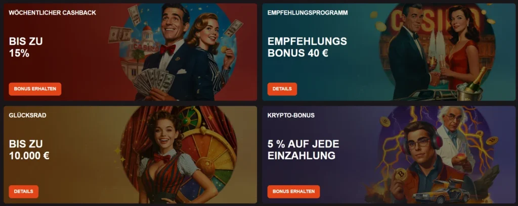 Hollywin Casino Boni und Aktionen
